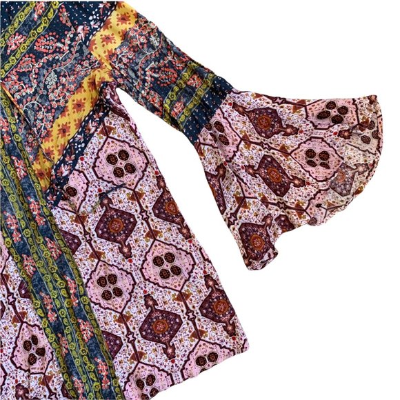 Umgee Boho Print Semi Sheer Tunic - Picture 7 of 7